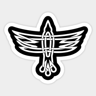 Raven Knotwork - light Sticker